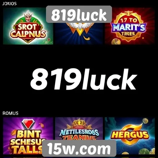 Variedade de jogos disponíveis no 819luck